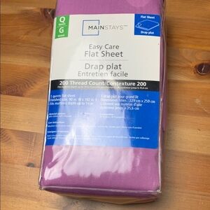 Cotton Polyester Lavender Flat Sheet Twin